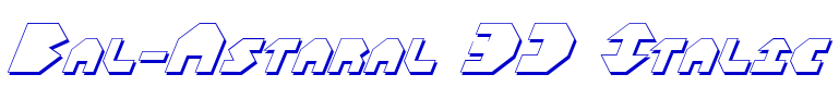 Bal-Astaral 3D Italic 字体